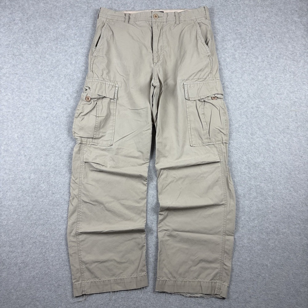 Vintage Banana Republic Pants Mens 32x32 Khaki Beige Baggy Distressed Grunge Y2K - Picture 1 of 16